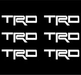 Small TRD Toyota logo 6 Small Vinyl Decals Car 2" 3" Toyota symbol Stickers