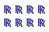 Rolls Royce Logo Vinyl Decals Phone Laptop Dash Small 1" Stickers Set of 8