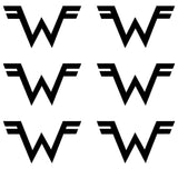 Set of 6 small Weezer band Logo Vinyl Decal Laptop Car Window Speaker Sticker