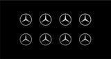 Mercedes Logo Vinyl Decals Phone Dashboard Mirror Laptop Small 1.5" Stickers