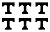 TN Vinyl Decal Stickers Tennesse T Vols Window Small Set of 6