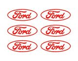 Ford Logo Vinyl Decals Stickers Set of 6