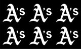 Oakland Athletics MLB Baseball Vinyl Decals cup phone small Stickers Set of 6