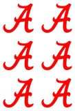 Alabama Crimson Football NFL Vinyl Decals Stickers small Set of 6