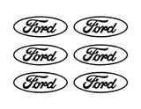 Ford Logo Vinyl Decals Stickers Set of 6