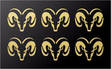 Dodge Ram Logo Car Symbol Vinyl Decals Phone Laptop Small 1.5" Stickers Set of 6