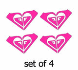 4 Roxy Logo Surf Girl Vinyl Decals Car Window Laptop Yeti 3" Stickers Set