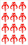 Mandalorian Star Wars Vinyl Decals Mythosaur Skull Boba Fett Stickers Set
