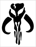 Mandalorian Vinyl Decal Star Wars Mythosaur Skull Car Window Laptop Sticker