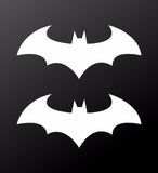 Batman Symbol Vinyl Decals Car Window Bike Laptop Stickers Set of 2