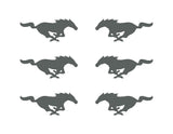 6 Ford Mustang Left & Right Vinyl Decals GT Horse Pony Logo Small 2" Stickers