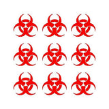 Set of 9 Biohazard Vinyl Decals Car Laptop Stickers