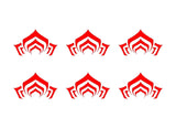 Warframe Logo Vinyl Decals Set PS4 Controller Phone 1" Stickers