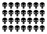 The Punisher Small 1" Skull Vinyl Decals Phone Laptop Gun Helmet Stickers Sheet