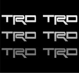 Small TRD Toyota logo 6 Small Vinyl Decals Car 2" 3" Toyota symbol Stickers