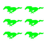 6 Ford Mustang Vinyl Decals GT Horse Pony Logo Small 2" Stickers