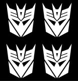 Transformers Decepticons symbol Vinyl Decal car phone small set of 4 Stickers