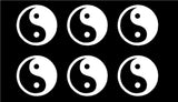 small Yin Yang Symbol Vinyl Decals Phone set of 6 Yin Yang sign Stickers sheet
