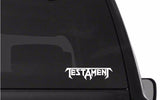Testament Thrash Metal Band Vinyl Decal Car Window Laptop Guitar Sticker