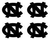 North Carolina Tar Heels Baseball Vinyl Decal Window cup set of 4 small Stickers
