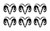 Dodge Ram Logo Car Symbol Vinyl Decals Phone Laptop Small 1.5" Stickers Set of 6