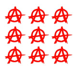 Anarchy Symbol Vinyl Decals Gun Case Phone Helmet Bike 1.5" Stickers Set of 9