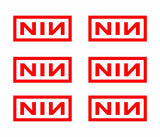 Nine Inch Nails Small 2" NIN Vinyl Decals Laptop Helmet Phone Stickers Set of 6