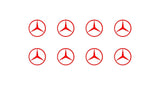 Mercedes Logo Vinyl Decals Phone Dashboard Mirror Laptop Small 1.5" Stickers