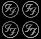 4 Small Foo Fighters band Logo Vinyl Decal Laptop FF Car Window Speaker Sticker