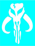 Mandalorian Vinyl Decal Star Wars Mythosaur Skull Car Window Laptop Sticker