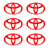 Small Toyota logo 6 Small Vinyl Decals Car 2" 3" Toyota symbol Stickers