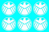 SHIELD Marvel's Agents of S.H.I.E.L.D. Set of 6 Vinyl Decals Stickers 1.5"