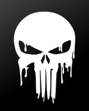 Dripping Melting Bloody Punisher Skull Vinyl Decal Car Window Laptop Sticker