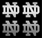 Small Notre Dame Fighting Irish Baseball Vinyl Decal Window set of 4 Stickers