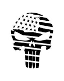 The Punisher Skull Distressed American Flag Vinyl Decal Sticker