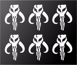 6 Mandalorian Vinyl Decals Star Wars Mythosaur Bantha Skull 2" Stickers