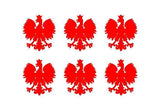 Polish Eagle set of 6 Vinyl Decals Phone Poland Polska Eagle Stickers Sheet