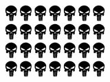 The Punisher Small 1.5", 2",3"  Skull Vinyl Decals Phone Helmet Stickers Sheet