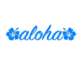 Aloha Hawaii Hibiscus Vinyl Decal Car Window Laptop Surf Sticker