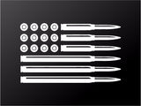 American Ammo Bullet Flag Second Ammendment Vinyl Decal Car Truck Window Sticker