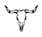 Bull Skull Vinyl Decal Car Truck Window Laptop Sticker