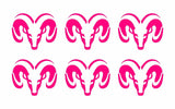 Dodge Ram Logo Car Symbol Vinyl Decals Phone Laptop Small 1.5" Stickers Set of 6