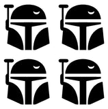 Small Boba Fett set of 4 Logo Vinyl Decal Laptop Car Star Wars Sticker