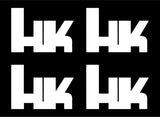 HECKLER KOCH Firearm Vinyl Decals sticker cup Case small decal Stickers Set of 4