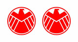 Agents of Shield Marvel Vinyl Decals Car Window Laptop Stickers Set of 2