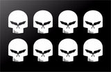 Corvette C5 Racing Stingray Jake Skull Vinyl Decals Small 1" Stickers Set of 8