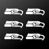 Seattle Seahawks set of 6 car window vinyl decals