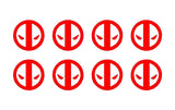8 Deadpool Kills Small 1" Vinyl Decals Phone Case Gun Mag Helmet Stickers Set