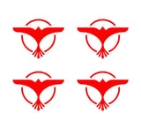 4 Tiësto Electro House DJ Vinyl Decals Car Window Laptop Tiesto Logo Stickers