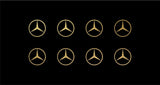 Mercedes Logo Vinyl Decals Phone Dashboard Mirror Laptop Small 1.5" Stickers